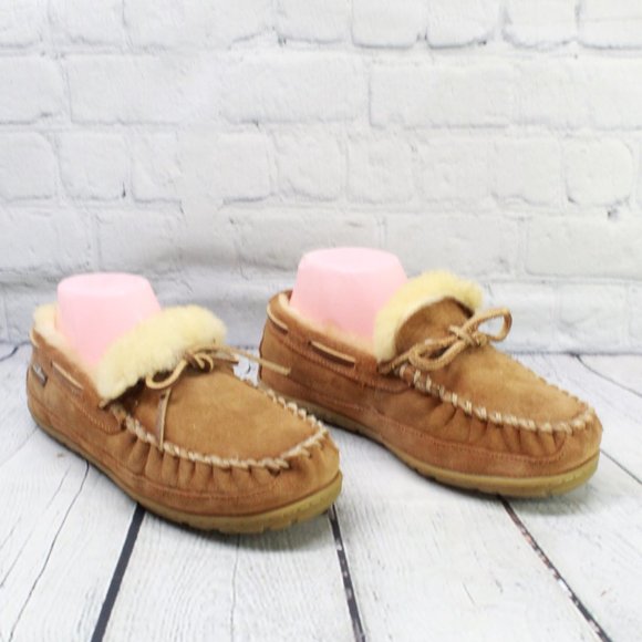 LL BEAN Lined Wicked Good Mocs Slippers Size 7 M - Picture 3 of 9